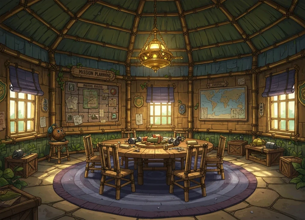 The mission planning room inside Jungle Station 6-7