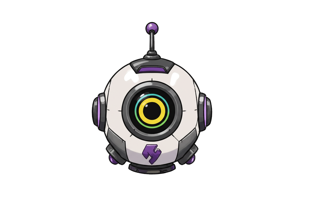 Mini-Bot, a small surveillance drone, official Monkeys on Patrol artwork