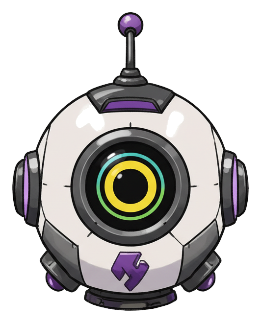 Mini-Bot, a small surveillance drone, official Monkeys on Patrol artwork
